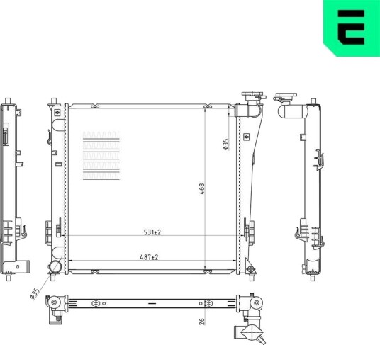 ERA 673052 Radiator motorkjøling