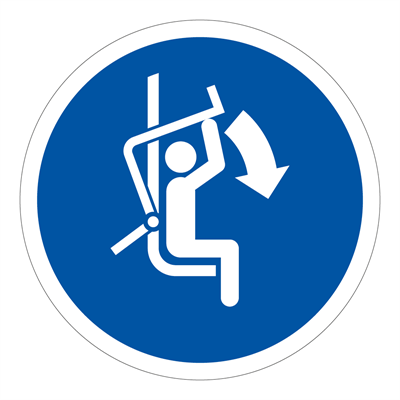 Jo Safety Senk sikkerhetsbøylen skilt Ark med 10 stk selvklebende etiketter Ø 30 mm P283VLA