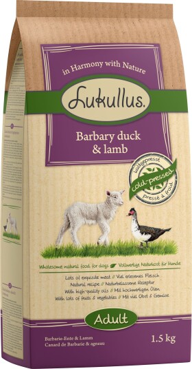 Lukullus Tørrfôr Kaldpresset Mokusand & Sparepakke Lam 4 X 1.5 kg