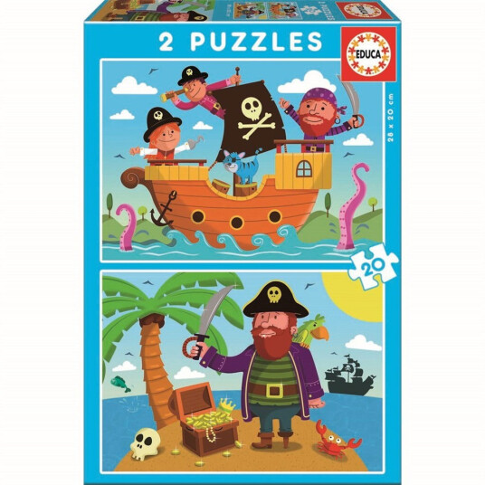 Educa Puslespill 2x20 Brikker Pirater