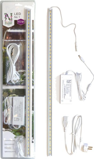 Nelson Garden No.1 LED-Vekstbelysning 15 w, 60 cm, Med Adapter Nelson Garden No.1 LED-Vekstbelysning 15 w, 60 cm, Med Adapter