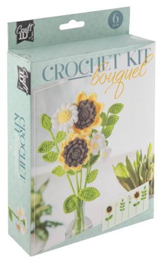 Craft ID Heklepakke Blomsterbukett Gul 6 stk CR1737/GE