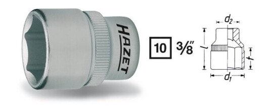 Hazet 880-6 Udvendig Sekskant Topnøgleindsats 6 Mm 3/8" Håndverktøy Hazet 880-6 Udvendig Sekskant Topnøgleindsats 6 Mm 3/8" Håndverktøy