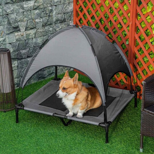 Hundeseng Med Kalesje I Andas Taffeta Grey