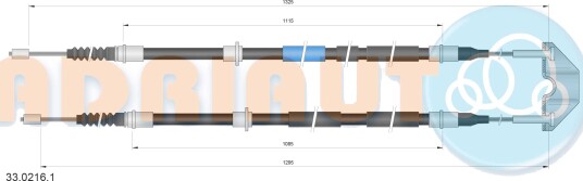ADRIAUTO 33.0216.1 Tautrekk håndbremse