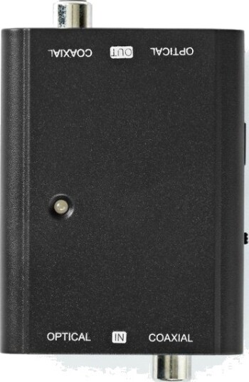 Nedis 2-veis Digital Lydomformer S/PDIF til Toslink, Sort