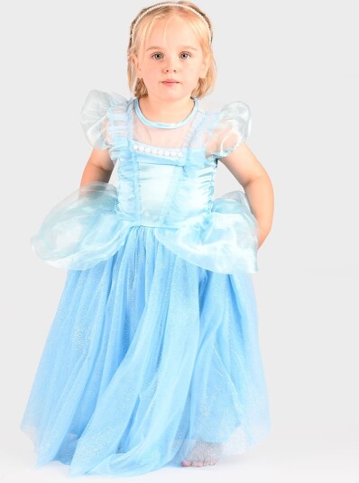 Den Goda Fen Kostymer Dress Princess m. Tiara Den Goda Fen 2-4 år (92-104) Kostymer Blå F66020-NC