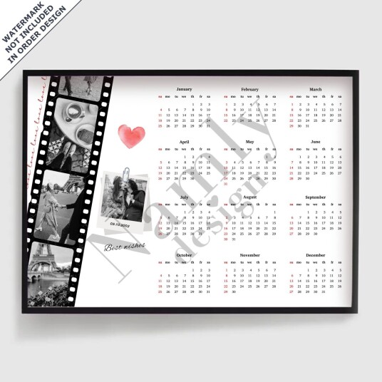 Namly Design Personalisert Plakat Kalender med Opplasting av Bilde POSTERD50GB3