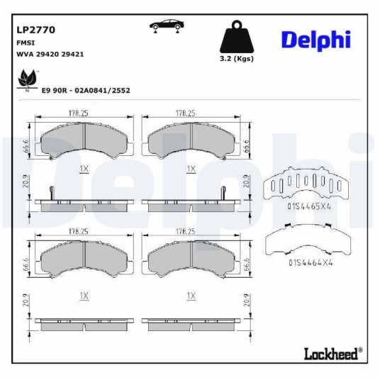 Bremseklosser DELPHI LP2770