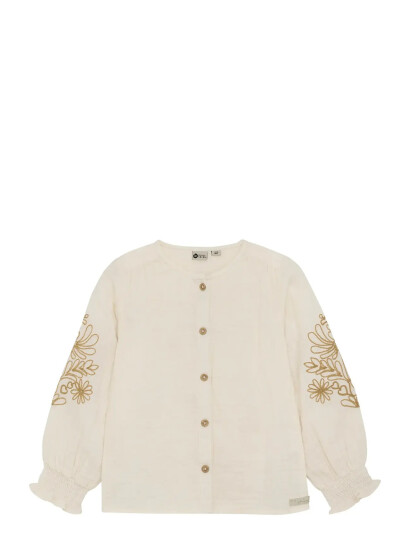 Daily 7 Shirt Longsleeve Embroidery - Cream - 116