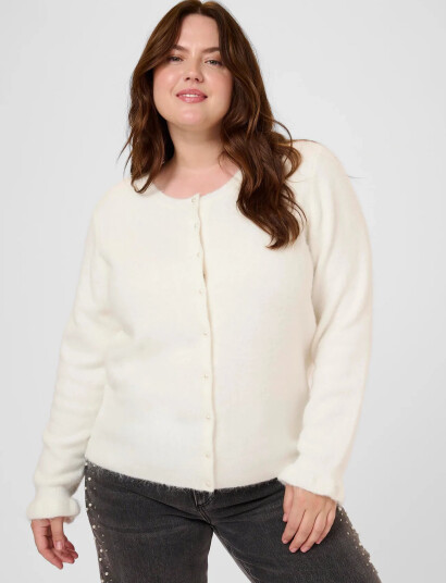 Kaffe Curve Kccirsten Cardigan - Cream - XL
