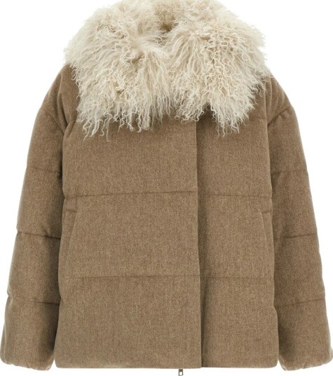 Yves Salomon Dame Jakker Beige S,