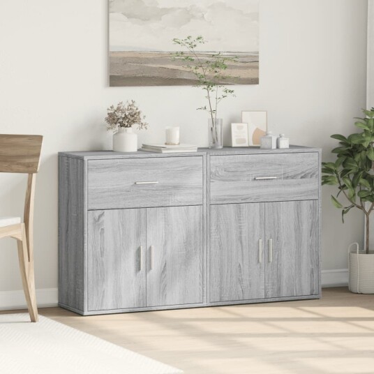Skjenker 2 grå sonoma 60x31x70 cm konstruert tre 8721102594335