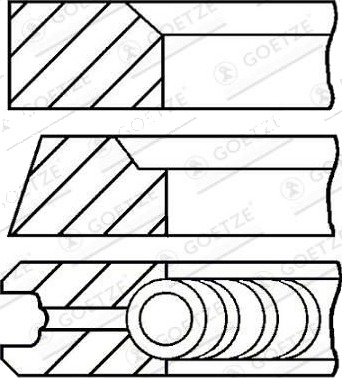 Stempelringsett GOETZE ENGINE 08-318905-10