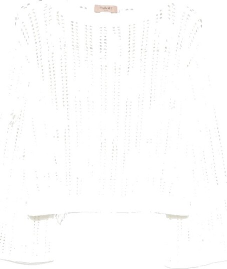 Twinset Dame Strikkevarer Hvit S,
