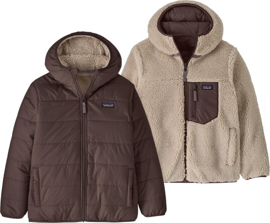 Patagonia Kids" Reversible Ready Freddy Hoody Den Brown L