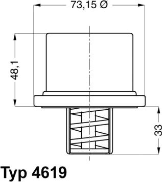 Termostat, kjølemiddel WAHLER 4619.82