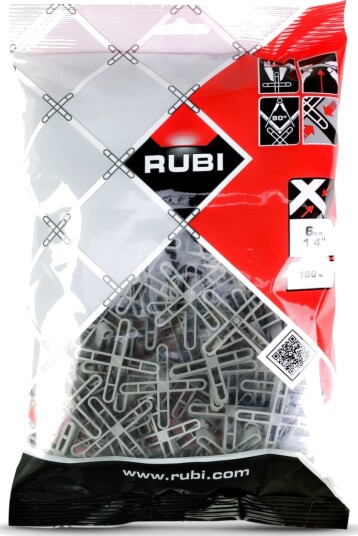 Rubi Flisekryss 6mm 100 Stk. Rubi Flisekryss 6mm 100 Stk.