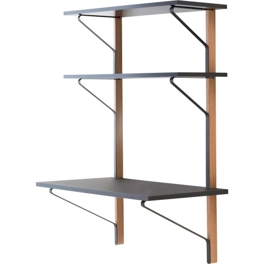 Artek Kaari REB 013 Vegghylle Med Skrivebord Sort Artek Kaari REB 013 Vegghylle Med Skrivebord Sort