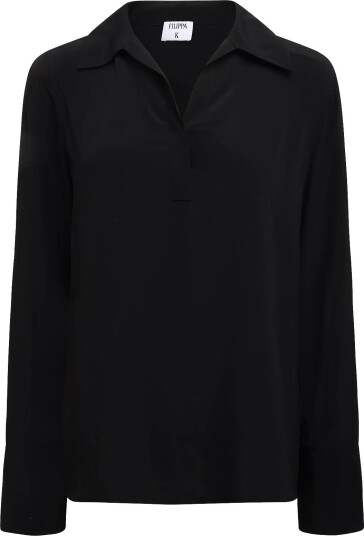 Filippa K Half Placket Blouse BLACK 40
