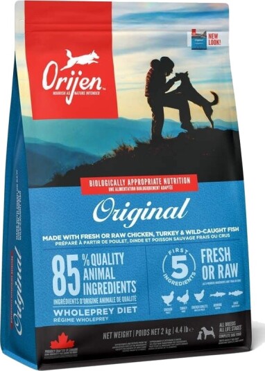 Orijen Original Tørrfôr til Voksne Hunder 2 kg - Kornfri Kylling og Kalkun