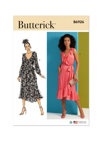 Butterick 6926- Kjole til dame D5 4-6-8-10-12 