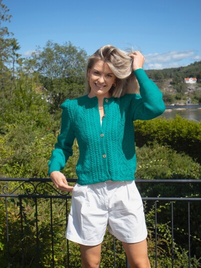 Du Store Alpakka 130 03n Tresser cardigan Sterk
