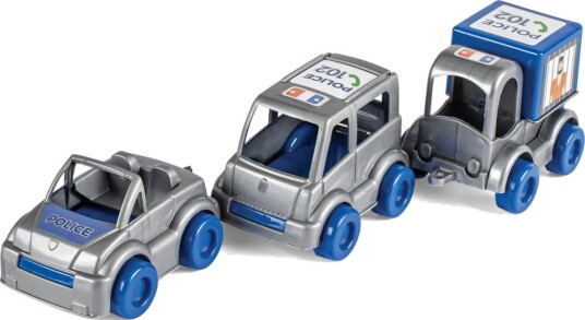 Wader Kid Cars Politi Lekesett med 3 Biler 12+mnd