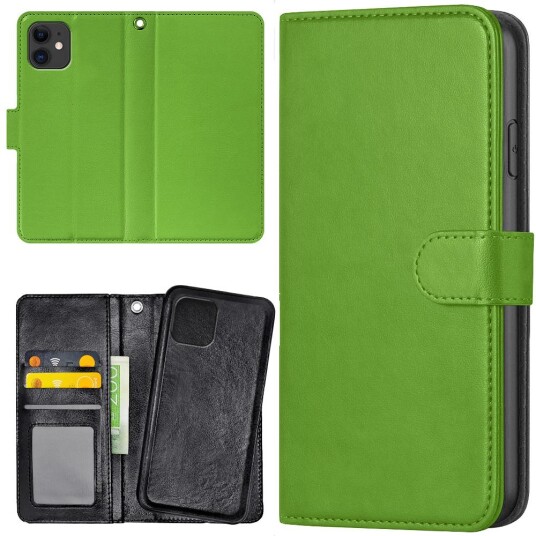 Generic Iphone 12/12 Pro - Lommebok Deksel Limegrønn