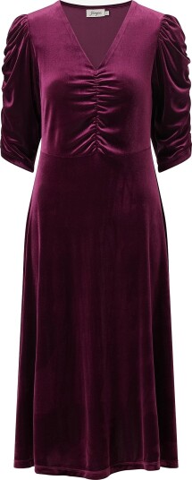 Jumperfabriken   Fløyelkjole Kali Dress   Rød