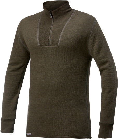 Woolpower ZIP TURTLENECK 200 PINE GREEN Woolpower ZIP TURTLENECK 200 PINE GREEN