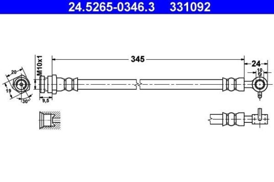 Bremseslange ATE 24.5265-0346.3