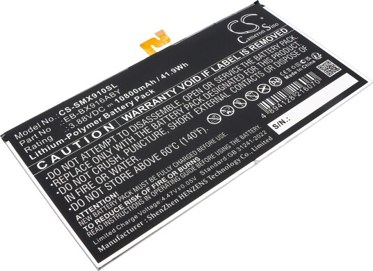 Batteri til Samsung Galaxy Tab S9 Ultra osv Batteri til Samsung Galaxy Tab S9 Ultra osv