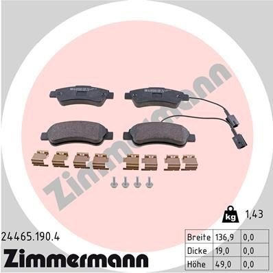 Bremseklosser ZIMMERMANN 24465.190.4
