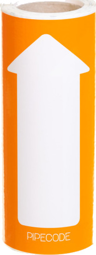 Pipecode Rørmarkør Oransje nr. 20 80 mm x 5 m