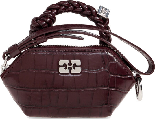 Ganni Bou Nano Bag Burgundy ONE SIZE Ganni Bou Nano Bag Burgundy ONE SIZE