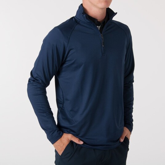 Cutter & Buck Coos Bay Half-Zip Blå Golfgenser herre Dark Navy (580) Small