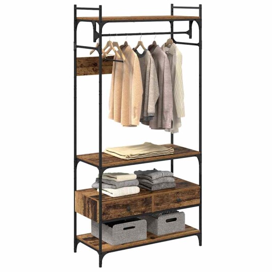 Garderobeskap Gammelt tre 89 x 39 x 184.5 cm Konstruert tre