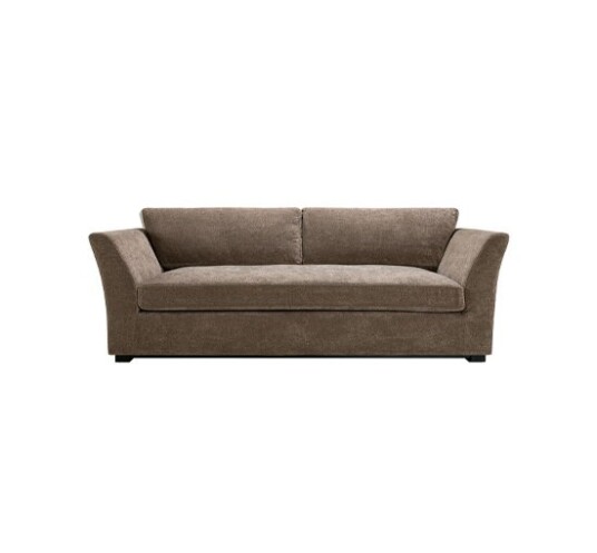 Stafford sofa, ekte brun, 3-seters