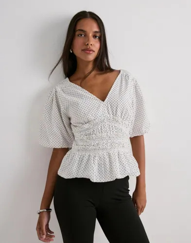 Neo Noir - Hvit - Sapura Mini Dot Blouse