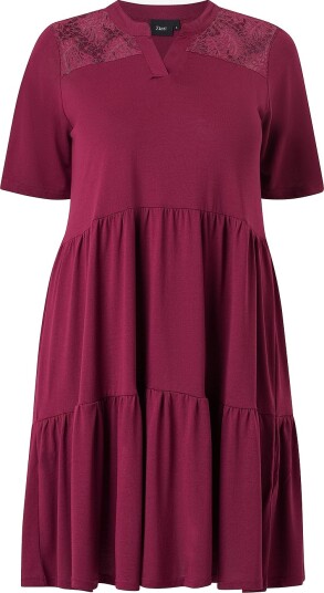 Zizzi Kjole mOlika S/S Abk Rød