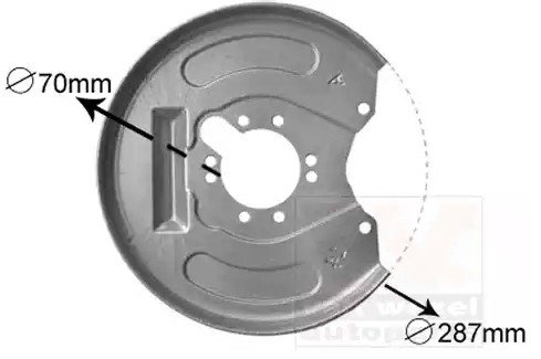 Bremseskjold VAN WEZEL 3225374