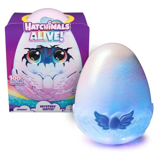 Hatchimals Alive Secret Hatch Draggle Kosedyr med Lyd og Reaksjoner