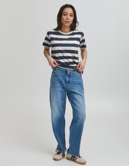 Ball Baadele Blockstriped Tee Navy XXS Ball Baadele Blockstriped Tee Navy XXS