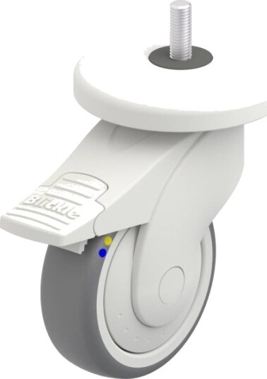 Blickle 849321 Lwkxe-Tpa 101Xkf-11-Fi-Els-Amwx100 Styrehjul Med Brems, Hjuldiameter 100 Mm, Maks. 70 Kg, 1 Stk