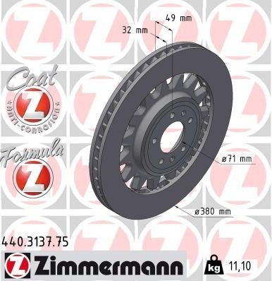 Bremseskive ZIMMERMANN 440.3137.75