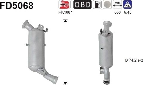 AS FD5068 Partikkelfilter AS FD5068 Partikkelfilter