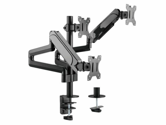 Equip VESA 17"-27" Tripple Monitor Bordfeste med Gassfjedre Equip VESA 17"-27" Tripple Monitor Bordfeste med Gassfjedre