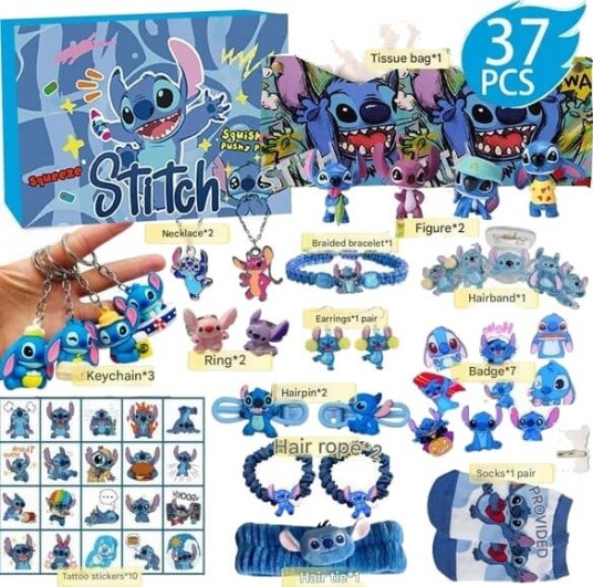 2026 Julekalender Lilo & Stitch Leker 24 dagers nedtelling overraskelsesgave blindboks