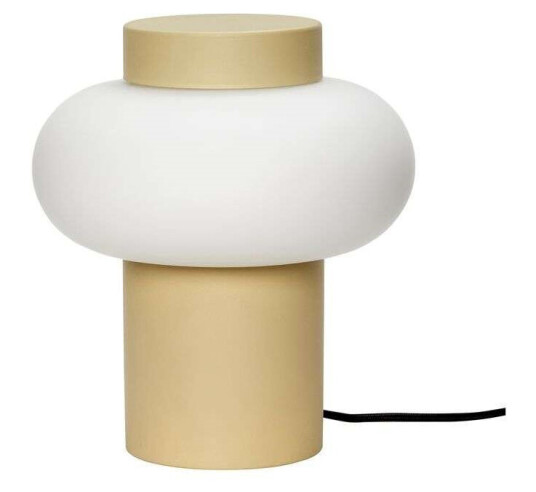 Hübsch Camp Bordlampe H25 Opal/Yellow Hübsch Camp Bordlampe H25 Opal/Yellow